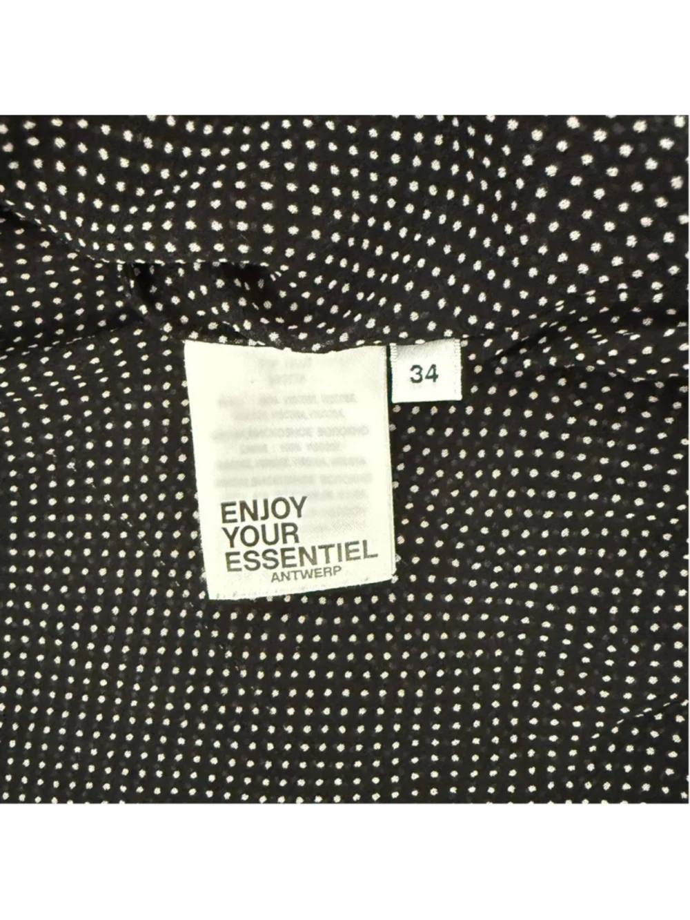 Essentiel Antwerp black polka dot lace cami top - Size 34